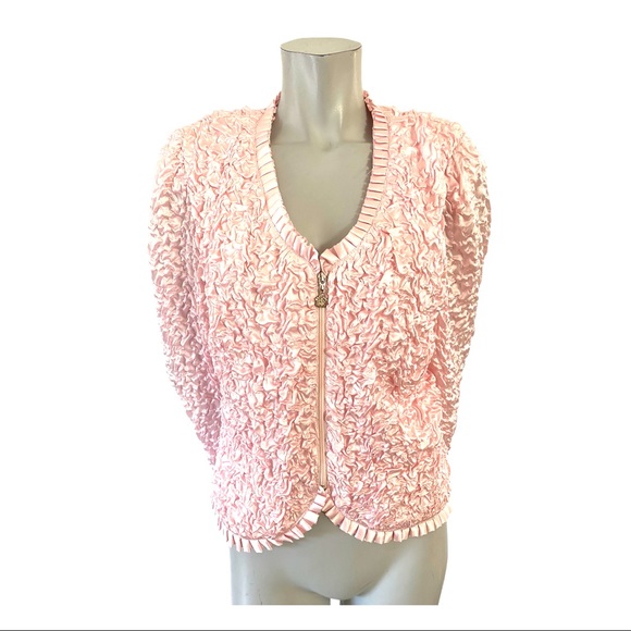 Joseph Ribkoff Jackets & Blazers - Vintage Joseph Ribkoff Trends Pink Satin Jacket 10